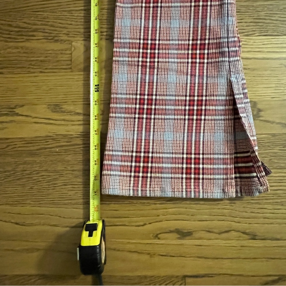 A&F Y2K Plaid Red Women's Pants - Picture 10 of 12